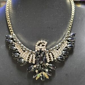 Two Tone Madison Link Phoenix  Bib Necklace L4